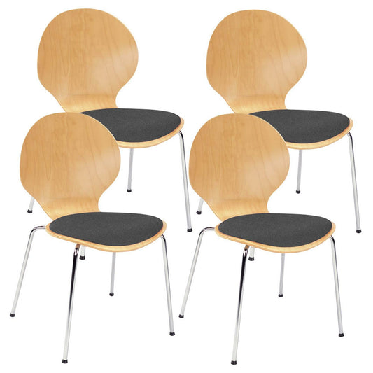 Nowy Styl Schalenstühle Cafe VI buche, schwarz Holz | WCC11-AT6Z-FACY46-070300 | 1 Pack = 4 St.