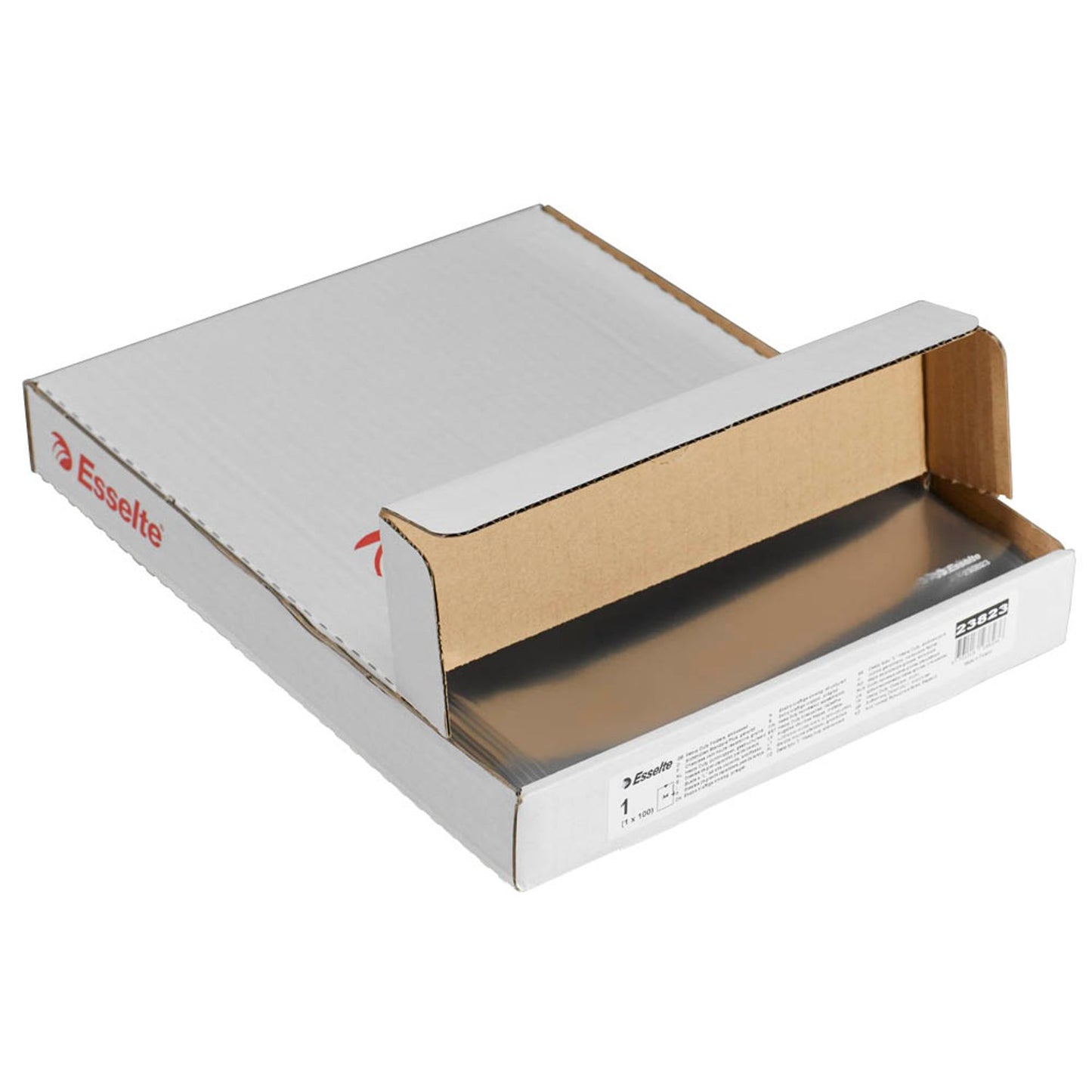 Esselte Sichthüllen DIN A4 transparent genarbt 0,12 mm | 23823 | 1 Pack = 100 St.