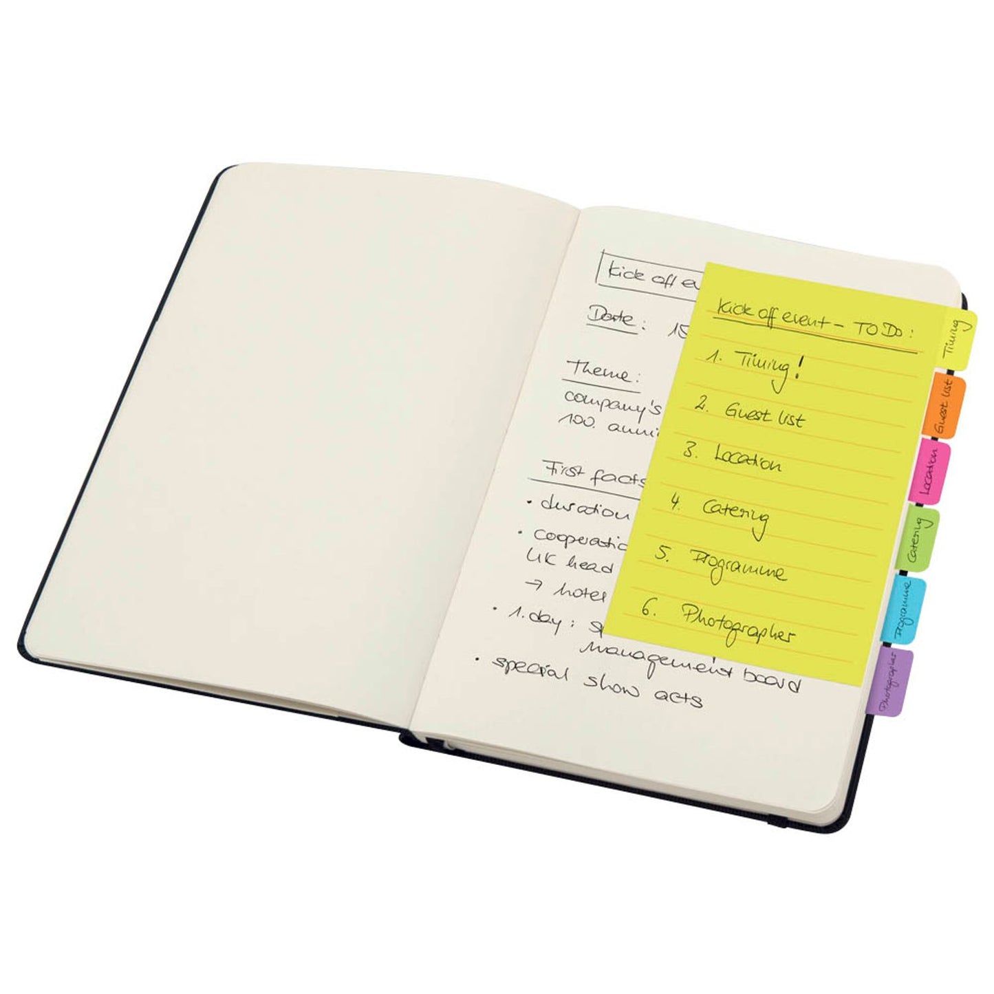 SIGEL TABS MARKER NOTES Haftnotizen farbsortiert | HN205 | 1 Pack = 42 Blatt