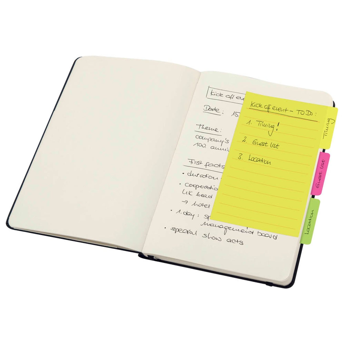 SIGEL TAB MARKER NOTES Haftnotizen farbsortiert | HN206 | 1 Pack = 42 Blatt