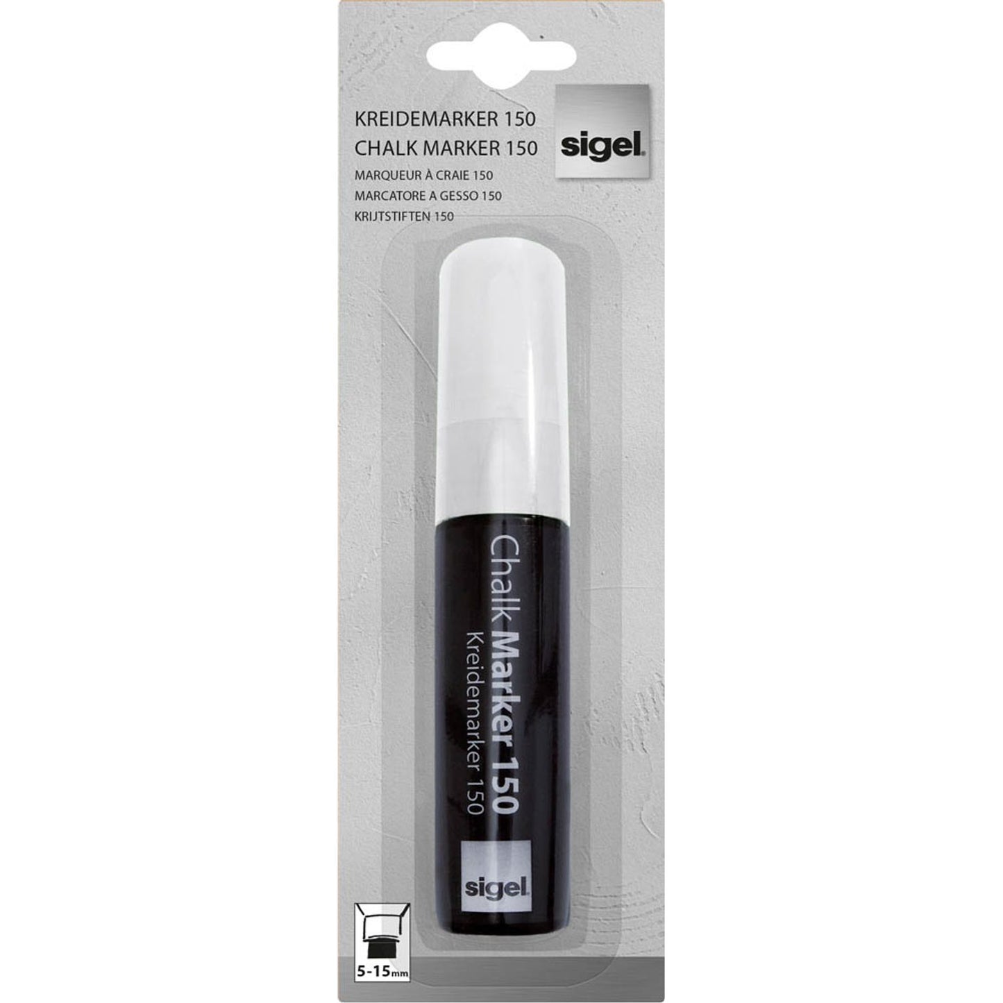 SIGEL Kreidemarker weiß 5,0 - 15,0 mm | BA171