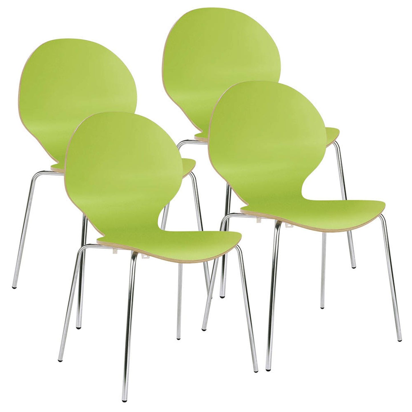 4 Nowy Styl Schalenstühle Cafe VI Holz