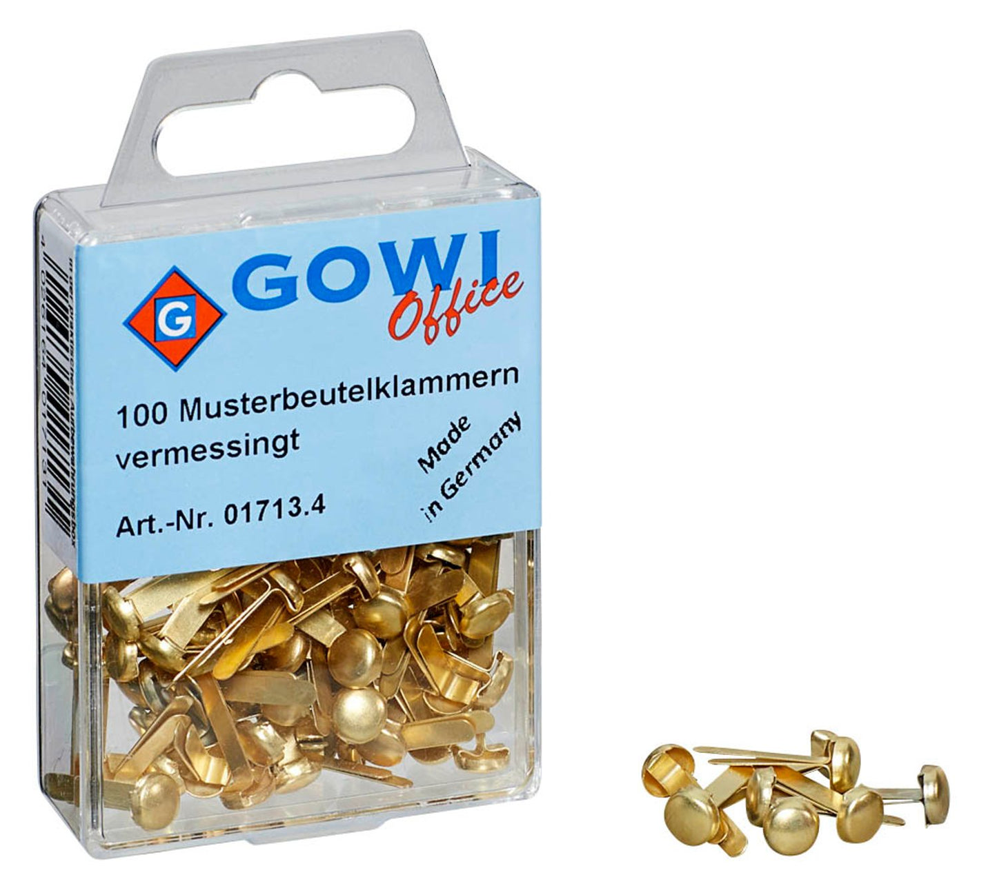 100 Gowi Musterbeutelklammern
