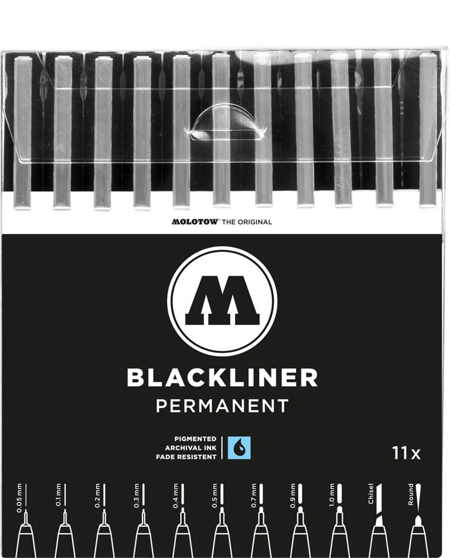 MOLOTOW BLACKLINER Fineliner-Set schwarz