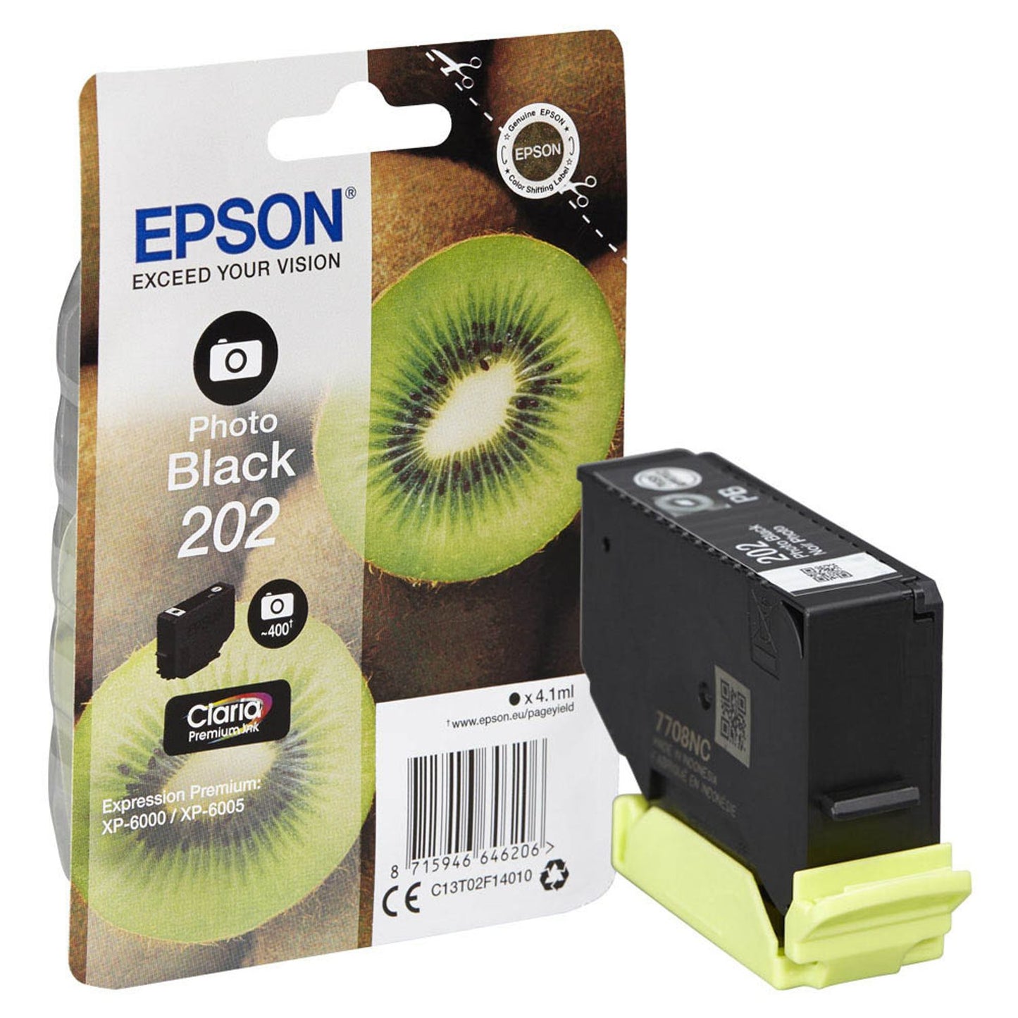 EPSON 202/T02F14 Foto schwarz Druckerpatrone | C13T02F14010