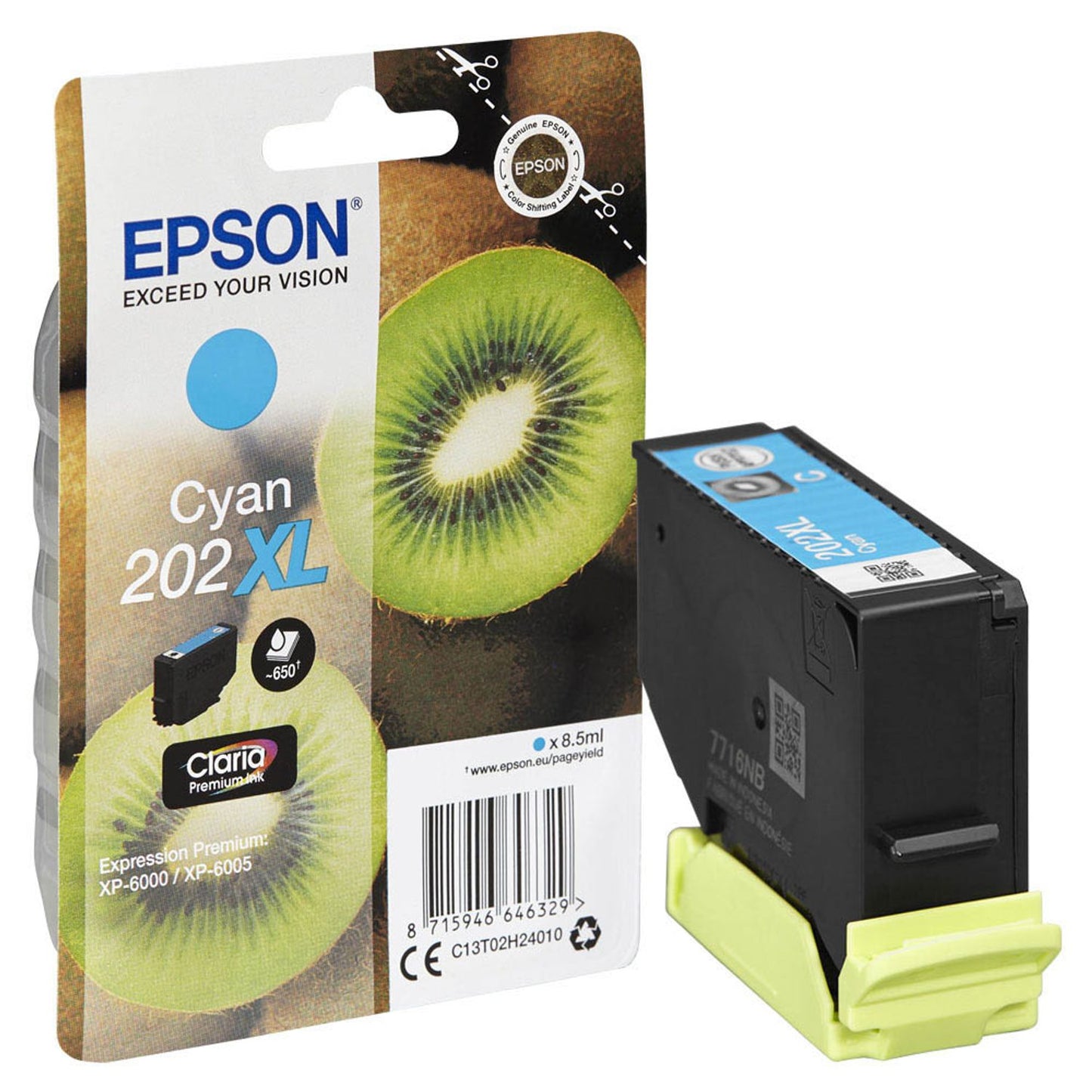 EPSON 202XL/T02H24 cyan Druckerpatrone | C13T02H24010