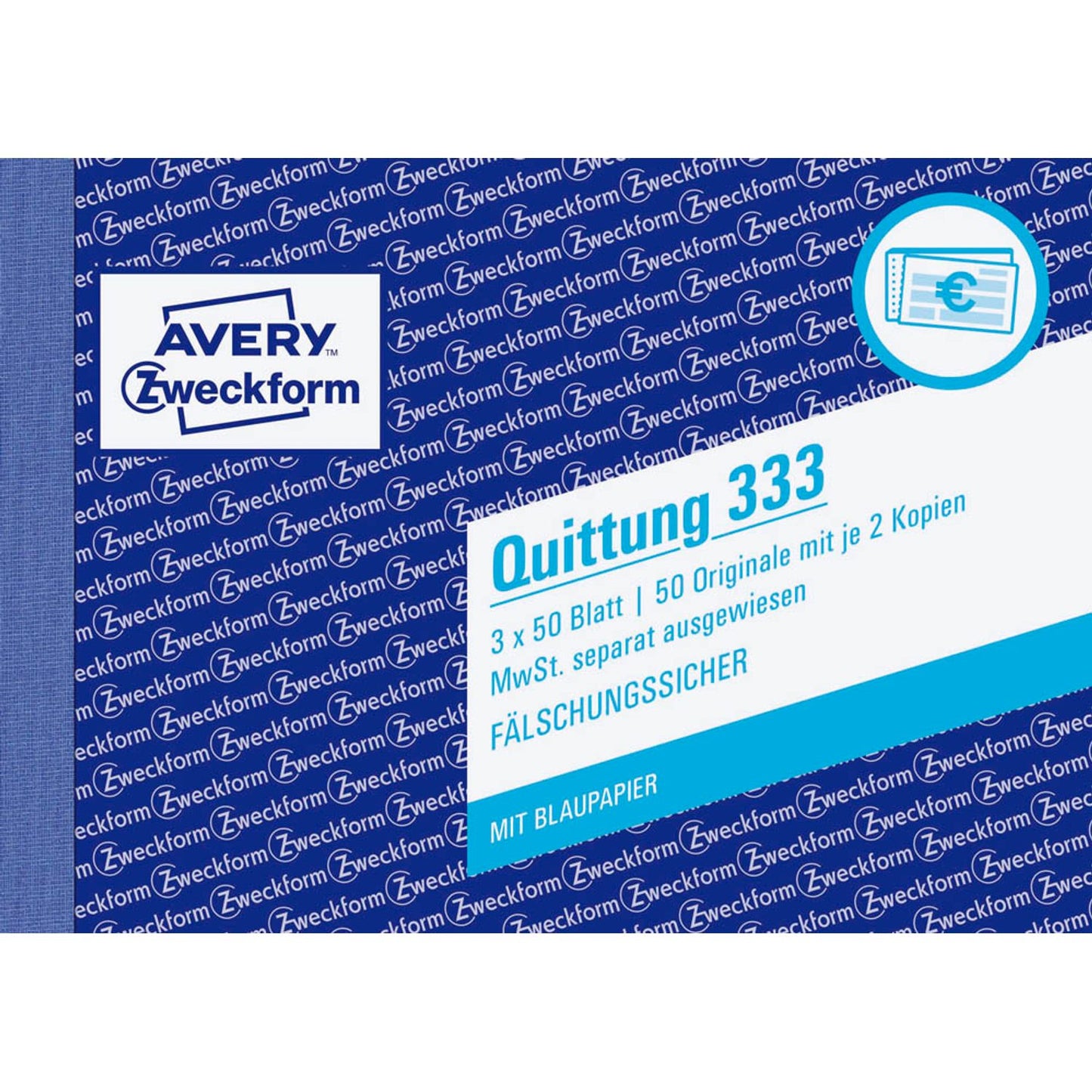 AVERY Zweckform Quittung, MwSt. separat ausgewiesen Formularbuch | 333