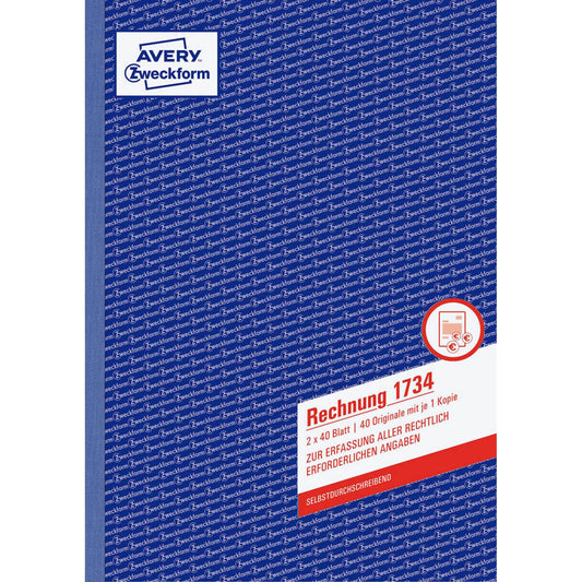 AVERY Zweckform Rechnung Formularbuch | 1734