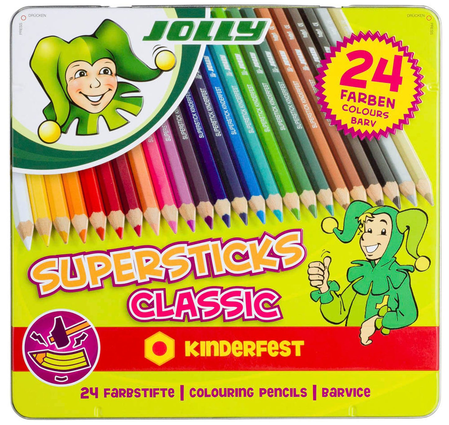 JOLLY SUPERSTICKS CLASSIC KINDERFEST Buntstifte farbsortiert, St.