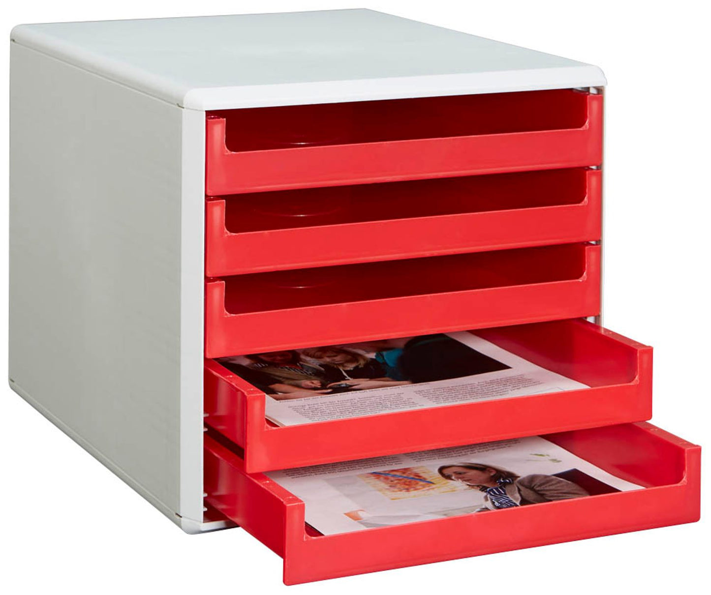 M&M Schubladenbox, DIN A4 mit 5 Schubladen