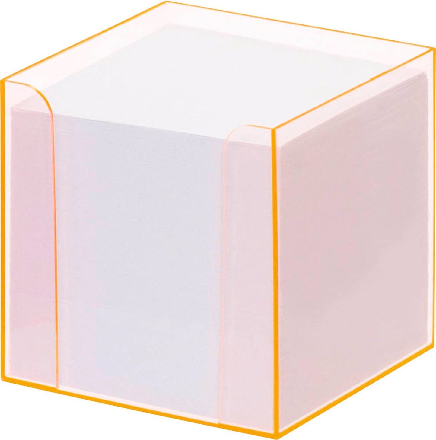 folia Zettelbox LUXBOX transparent inkl. 800 Notizzettel weiß