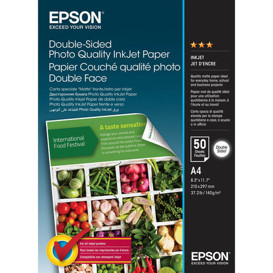 EPSON Fotopapier DIN A4 matt 140 g/qm | C13S400059 | 1 Pack = 50 Blatt