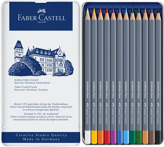 FABER-CASTELL Goldfaber Aqua Aquarellstifte farbsortiert