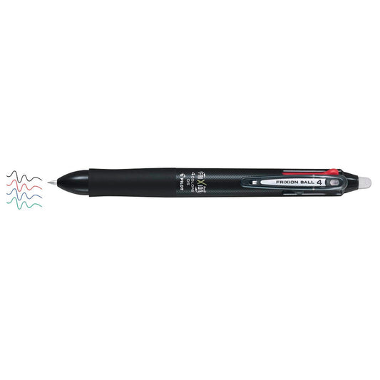 PILOT FriXion Ball 4 Tintenroller schwarz 0,25 mm, Schreibfarbe: farbsortiert | LKFB-80EF-B-E