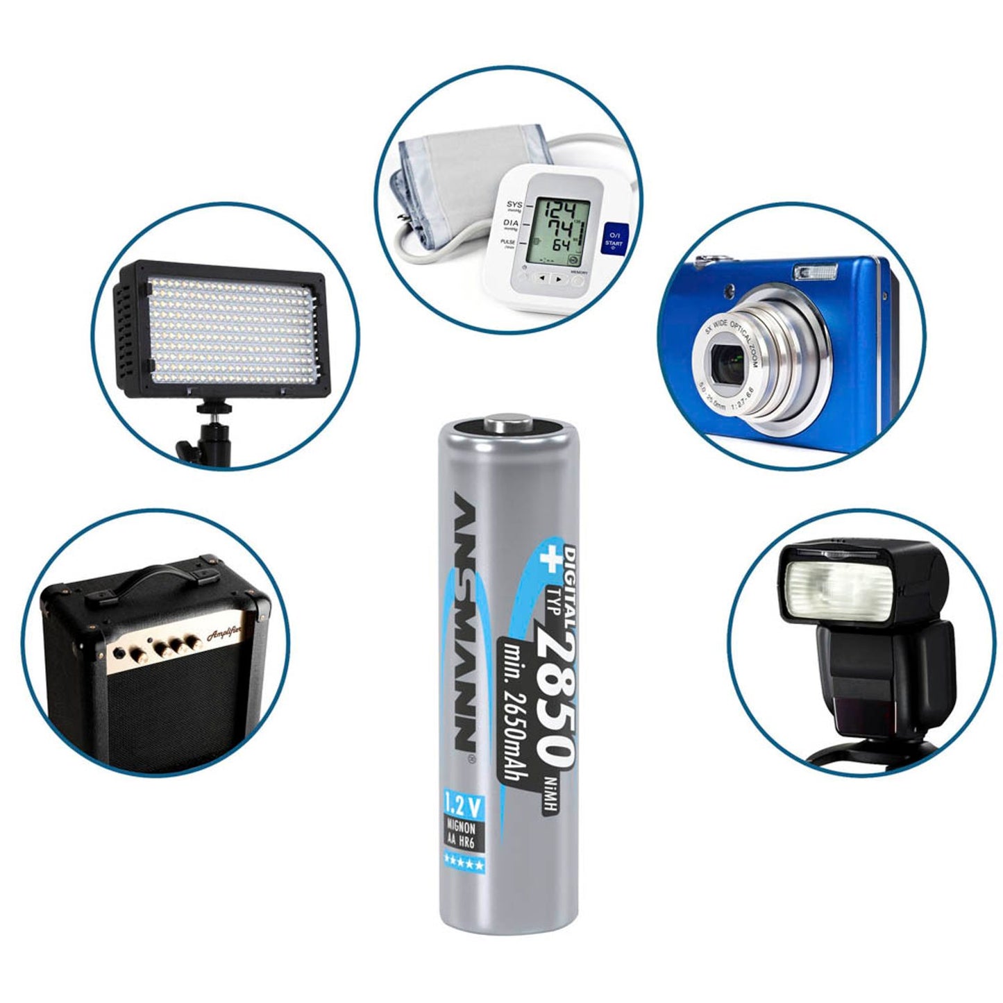 ANSMANN Akkus Mignon AA 2.650 mAh | 5035212 | 1 Pack = 4 St.