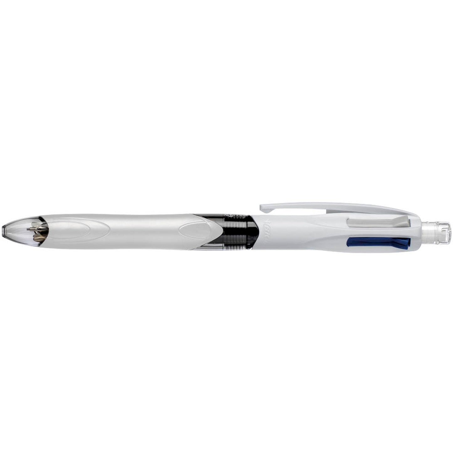 BIC 4-Farben-Kugelschreiber 4 Colours 3+1 HB grau, Schreibfarbe: farbsortiert | 942104