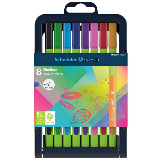 Schneider Line-Up Fineliner farbsortiert 0,4 mm | 191098 | 1 Pack = 8 St.