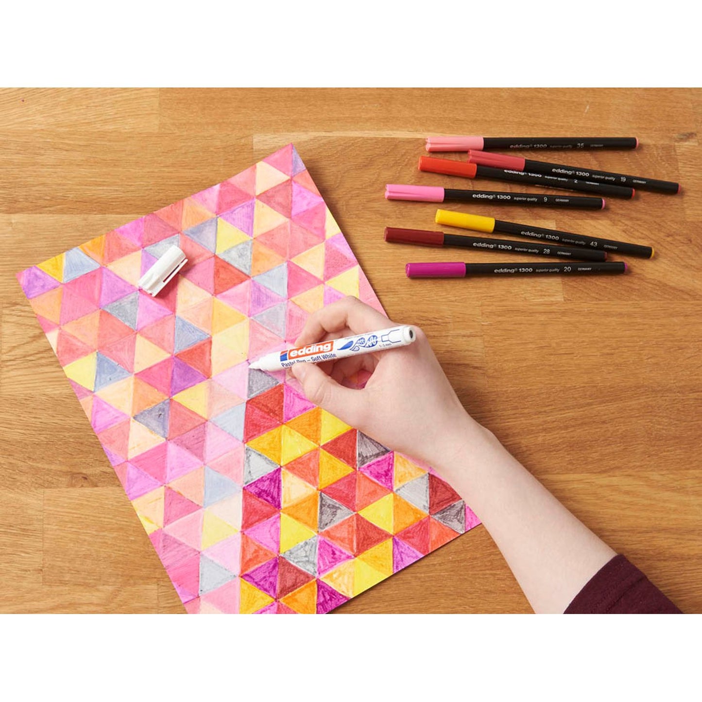 edding Pastel Pen 1500 Filzstift weiß | 4-1500049