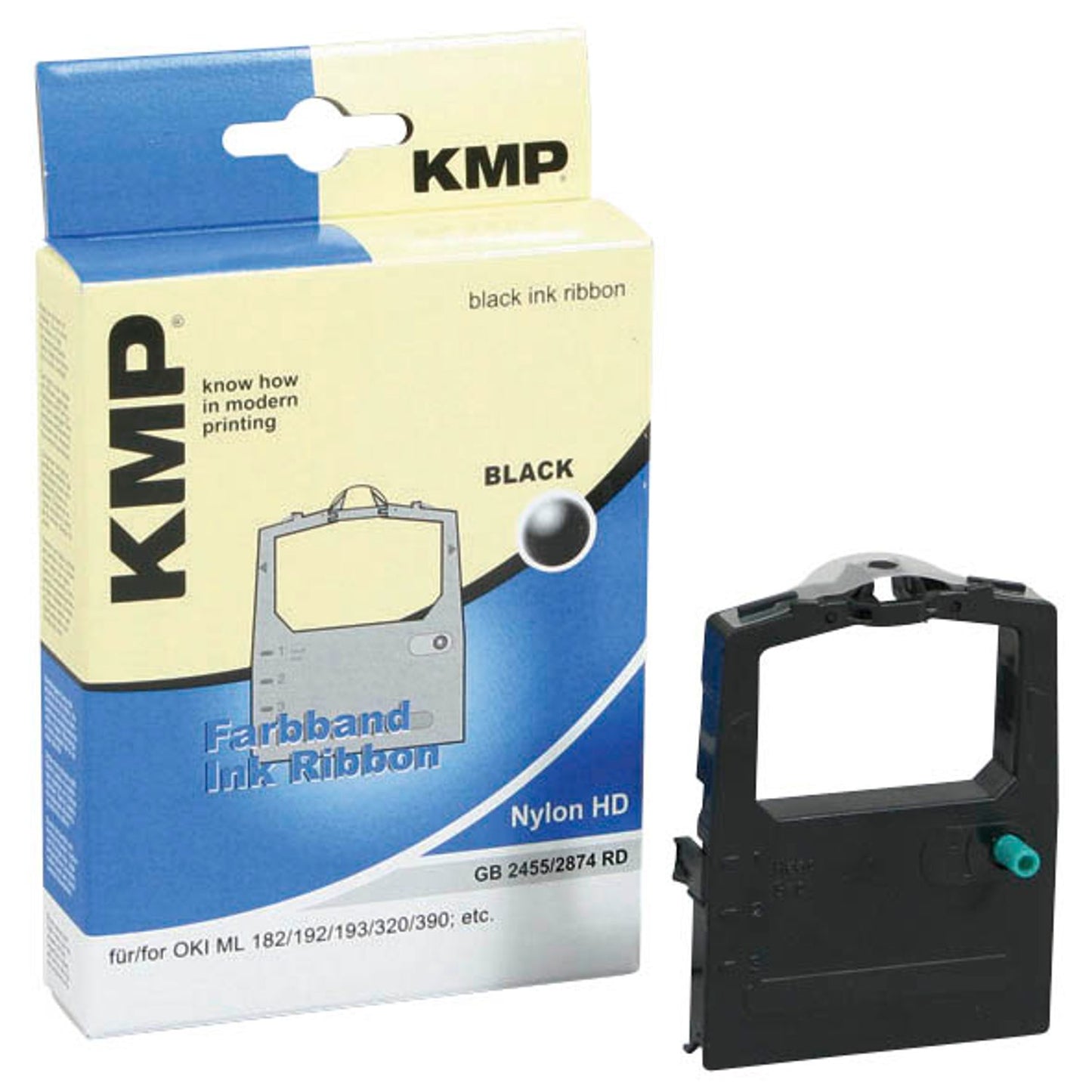 KMP schwarz Farbband kompatibel zu OKI ML 182/192/193/320/380/390/3320/3390 | 1746,E501