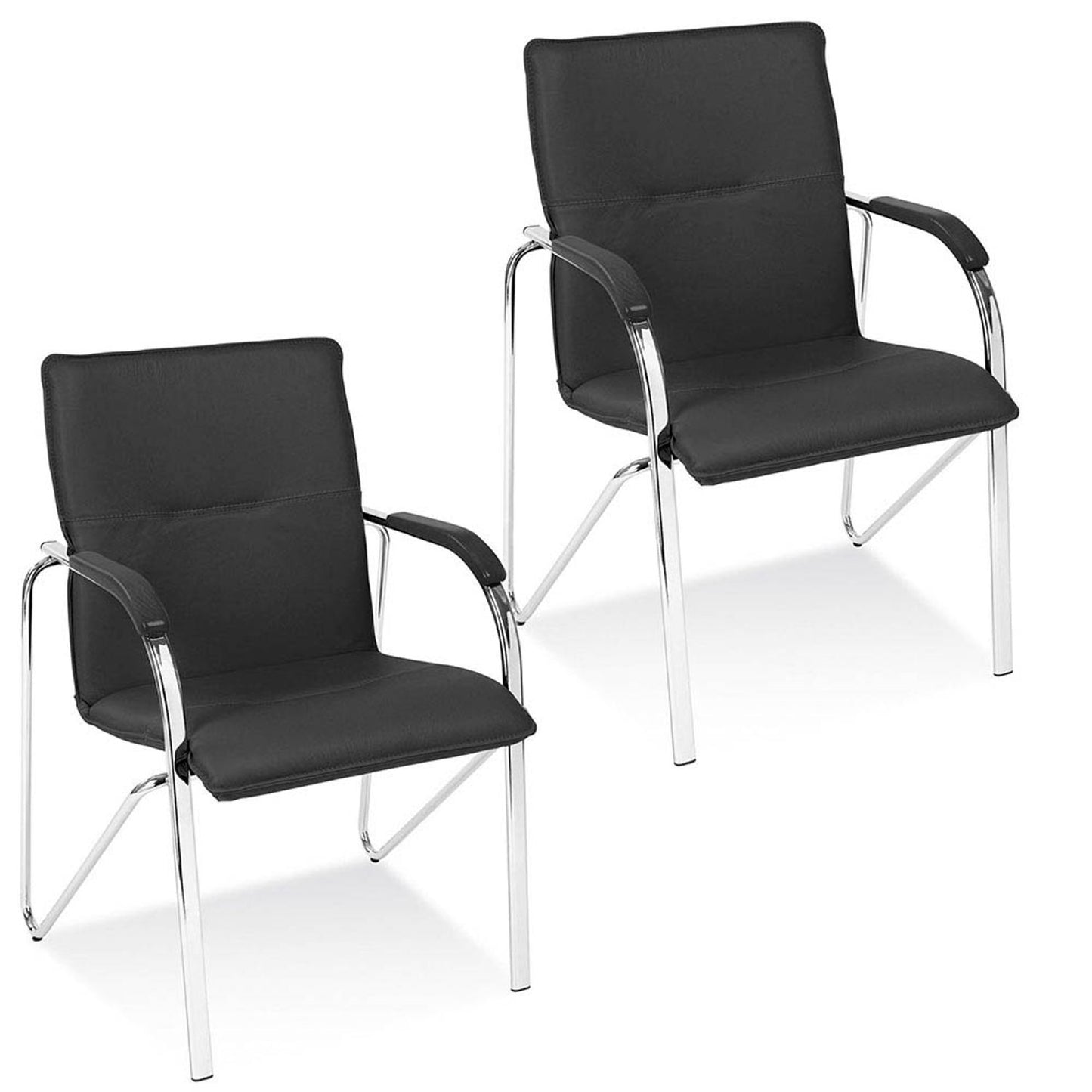 2 Nowy Styl Besucherstühle Samba SAMB CR SP 1.043 Leder