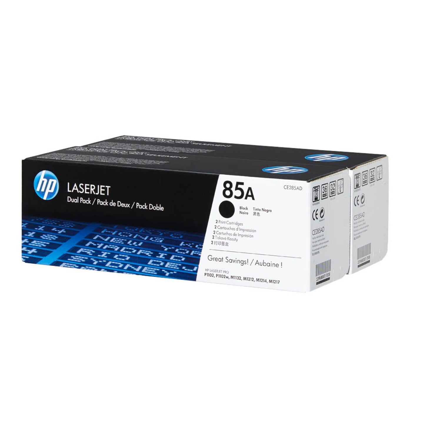 HP 85A () schwarz Tonerkartuschen, 2er-Set | CE285AD | 1 Pack = 2 St.