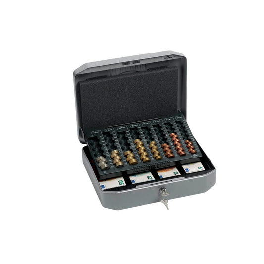 DURABLE Geldkassette EUROBOXX silber | 178257