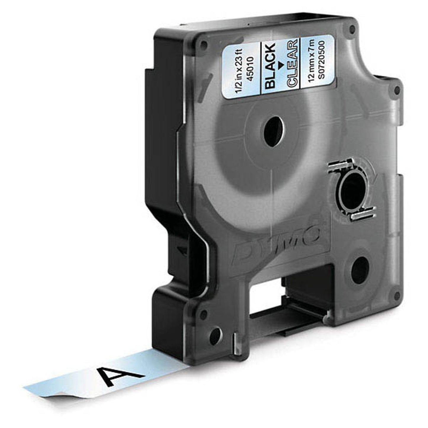 DYMO Schriftband D1 45010 , 12 mm schwarz auf transparent | S0720500
