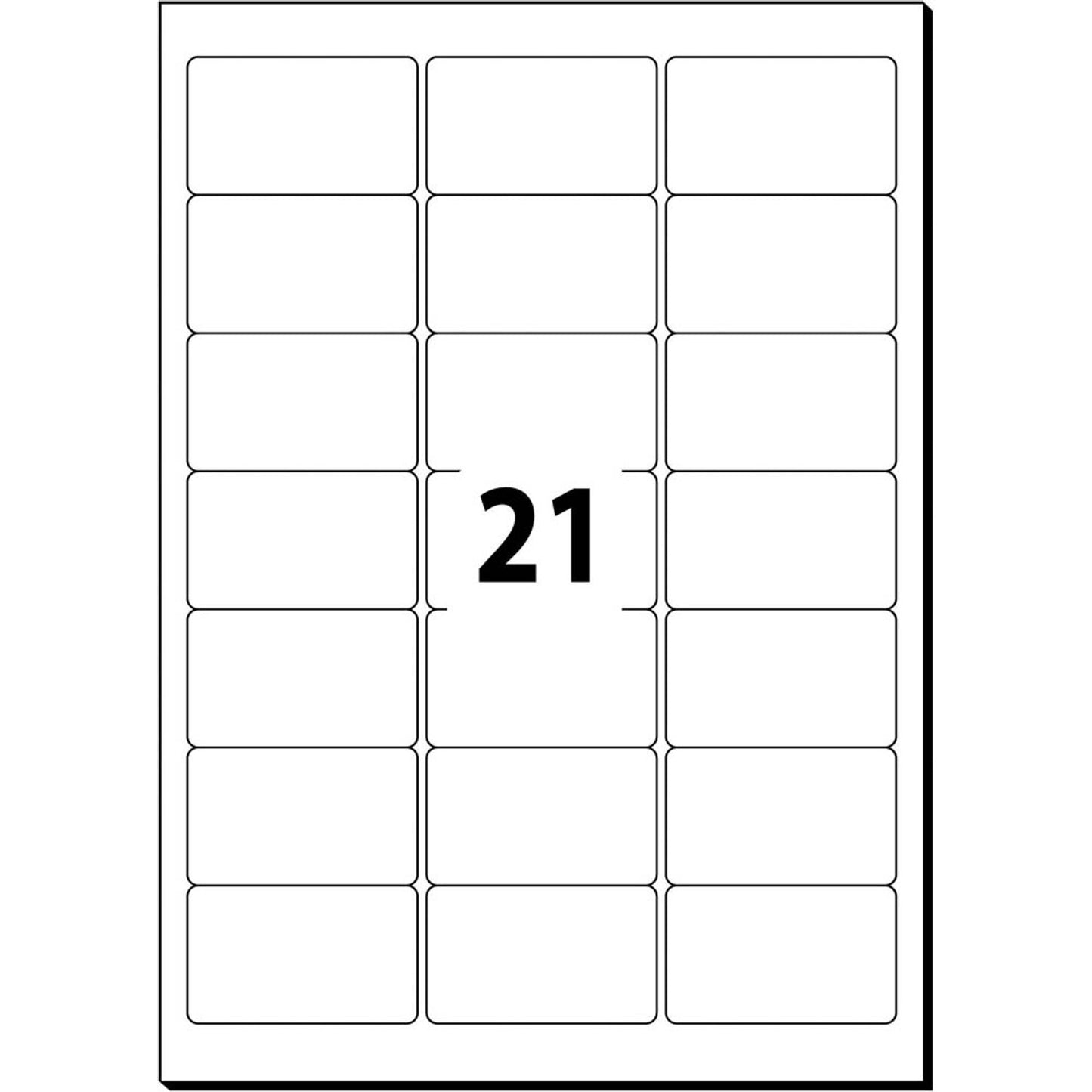 SIGEL Adressetiketten weiß 63,5 x 38,1 mm | LA320 | 1 Pack = 25 Blatt