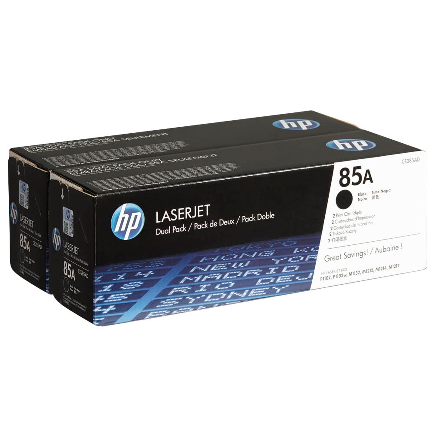 HP 85A () schwarz Tonerkartuschen, 2er-Set | CE285AD | 1 Pack = 2 St.