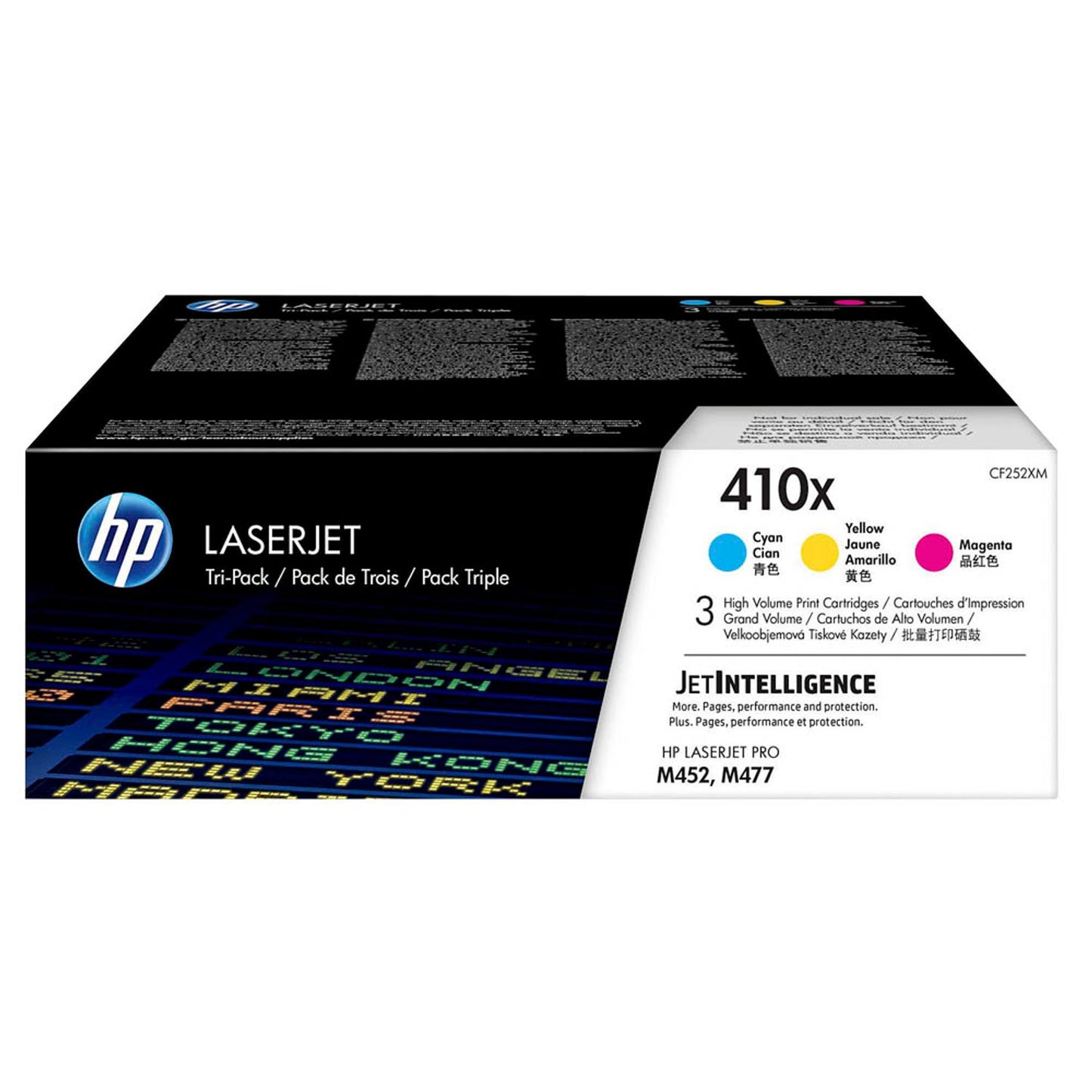 HP 410X () cyan, magenta, gelb Tonerkartuschen, 3er-Set | CF252XM | 1 Pack = 3 St.