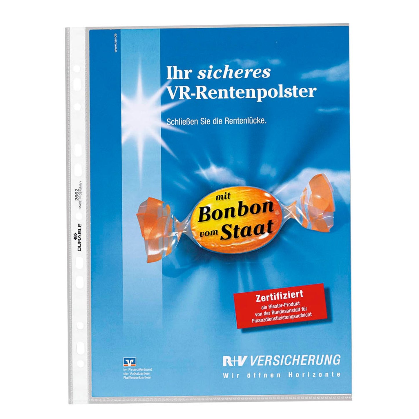 DURABLE Prospekthüllen 2662 BUSINESS DIN A4 glasklar glatt 0,05 mm | 266219 | 1 Pack = 10 St.