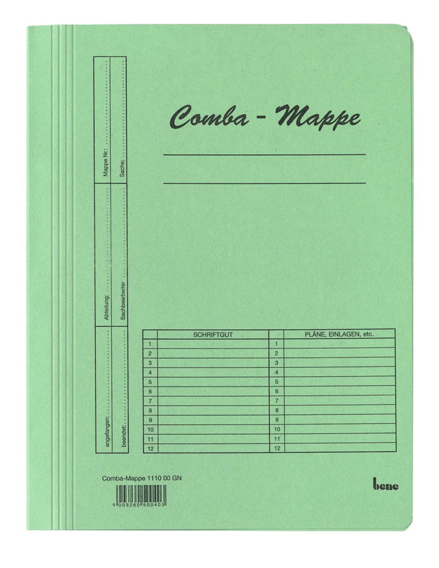 5 bene Schnellhefter Comba-Mappe Karton DIN A4,
