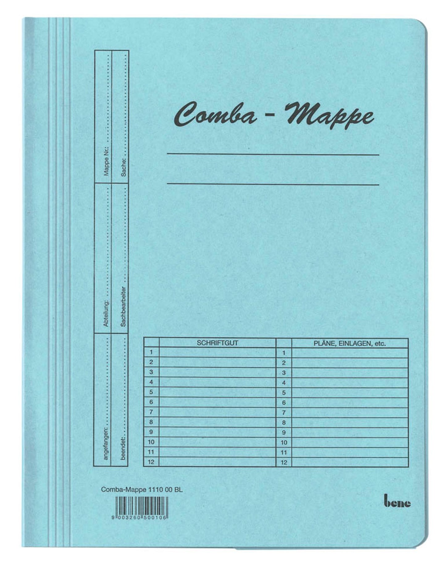 5 bene Schnellhefter Comba-Mappe Karton DIN A4,
