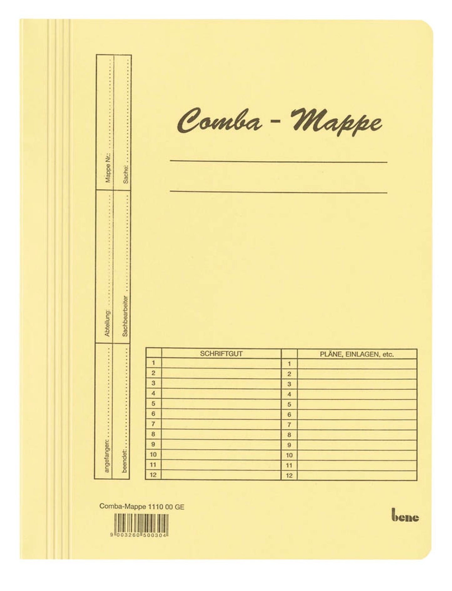 5 bene Schnellhefter Comba-Mappe Karton DIN A4,