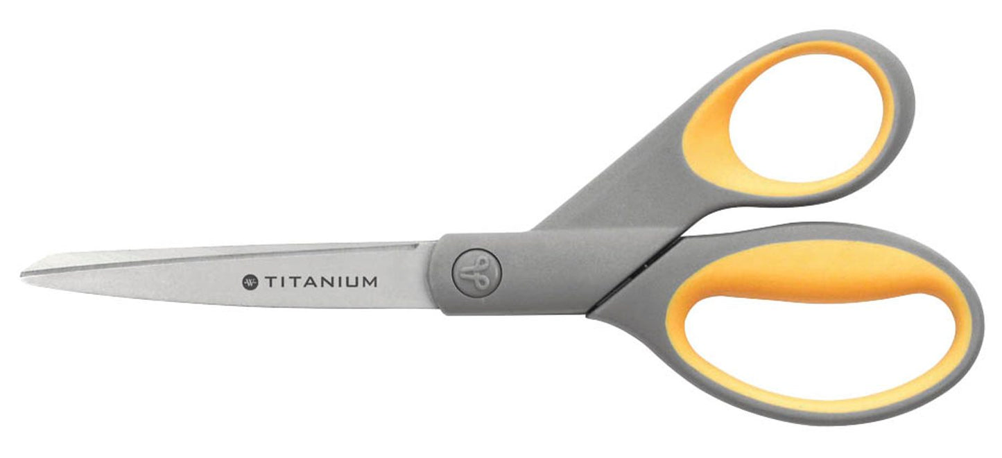 WESTCOTT Papierschere TITANIUM Super grau-gelb