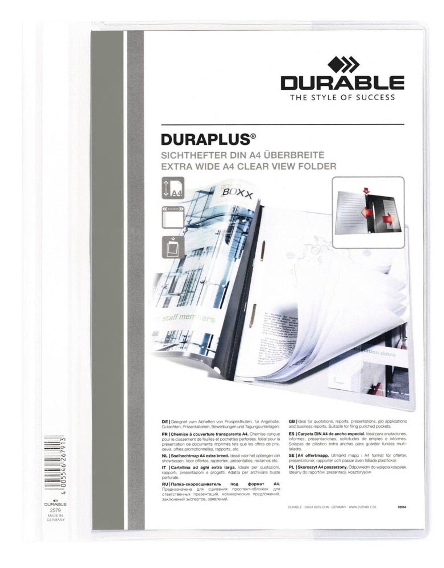 25 DURABLE Präsentationshefter DURAPLUS DIN A4 überbreit