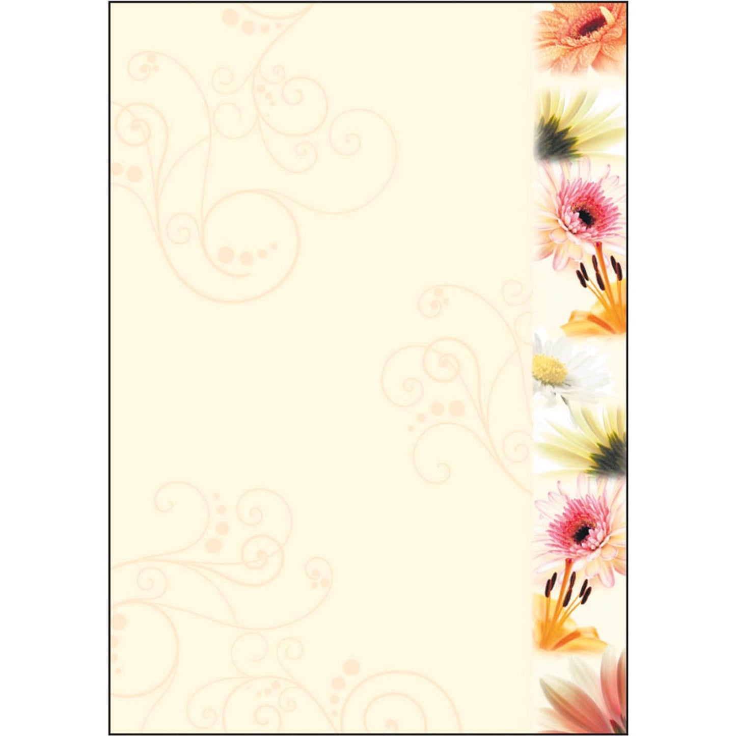 SIGEL Motivpapier Flowerstyle Motiv DIN A4 90 g/qm | DP788 | 1 Pack = 50 Blatt