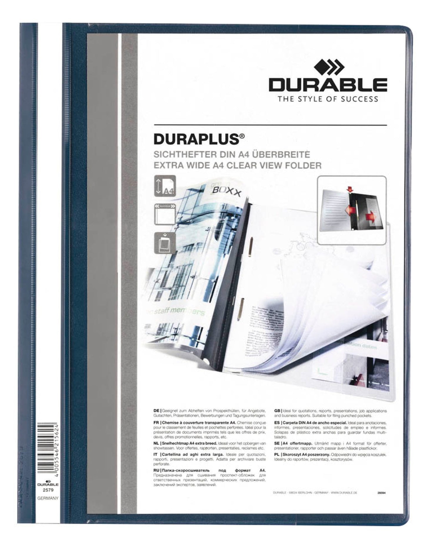 25 DURABLE Präsentationshefter DURAPLUS DIN A4 überbreit