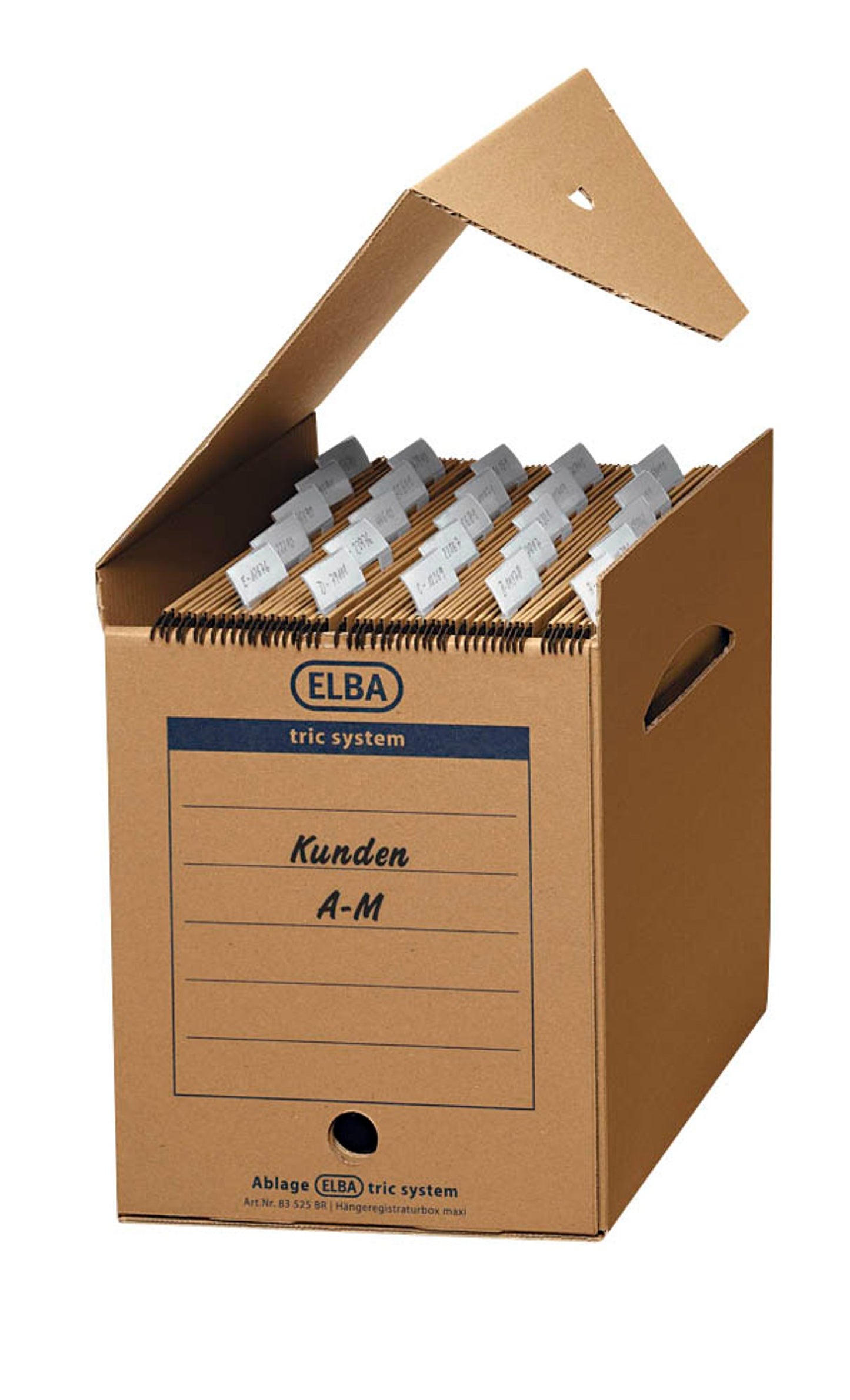 6 ELBA Archivboxen tric system braun