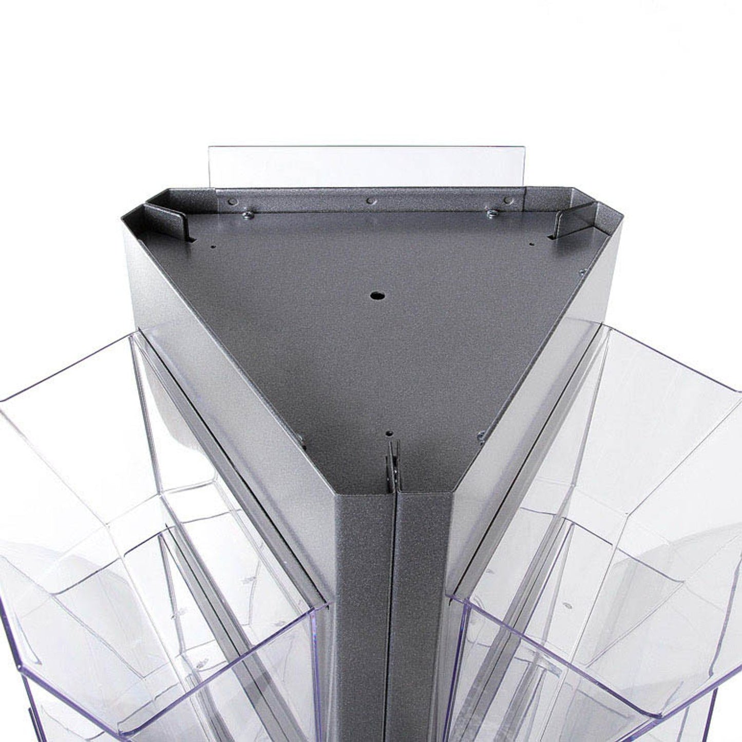 Showdown® Displays Prospektständer drehbar silber DIN A4 | TRYS21