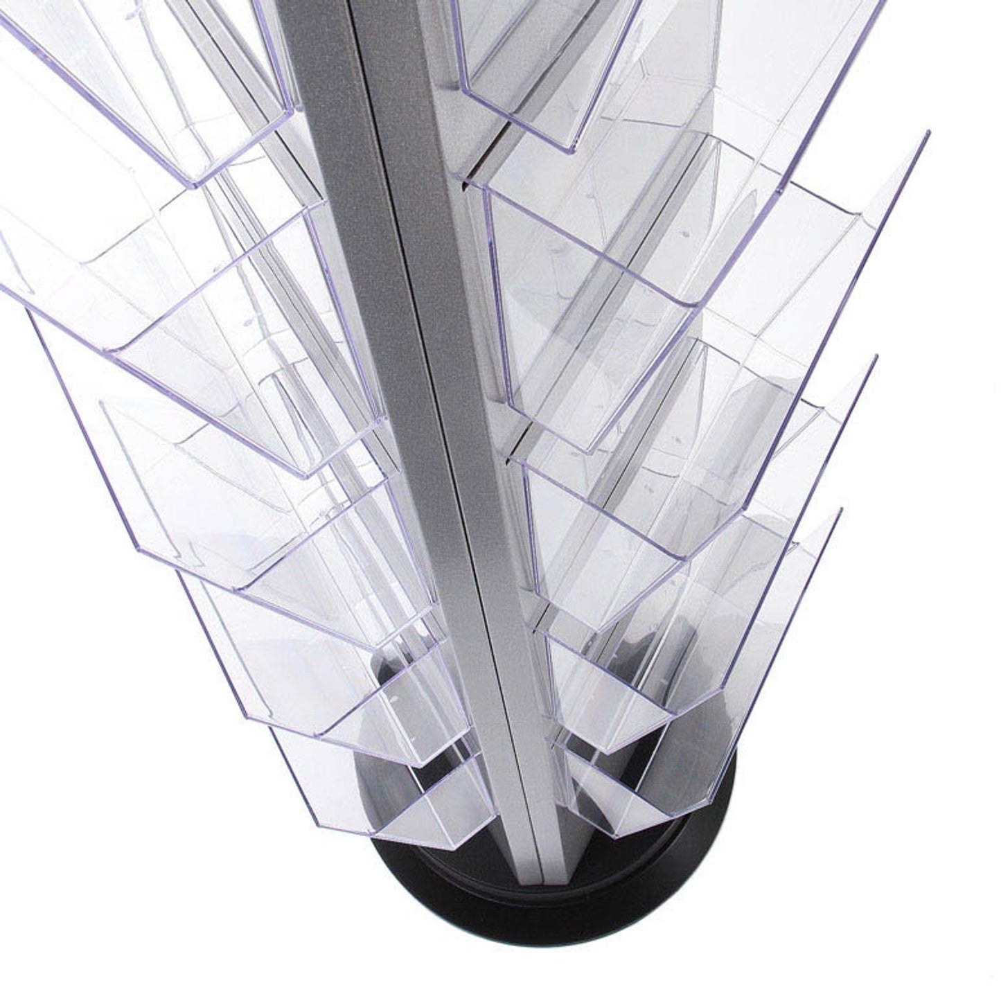 Showdown® Displays Prospektständer drehbar silber DIN A4 | TRYS21