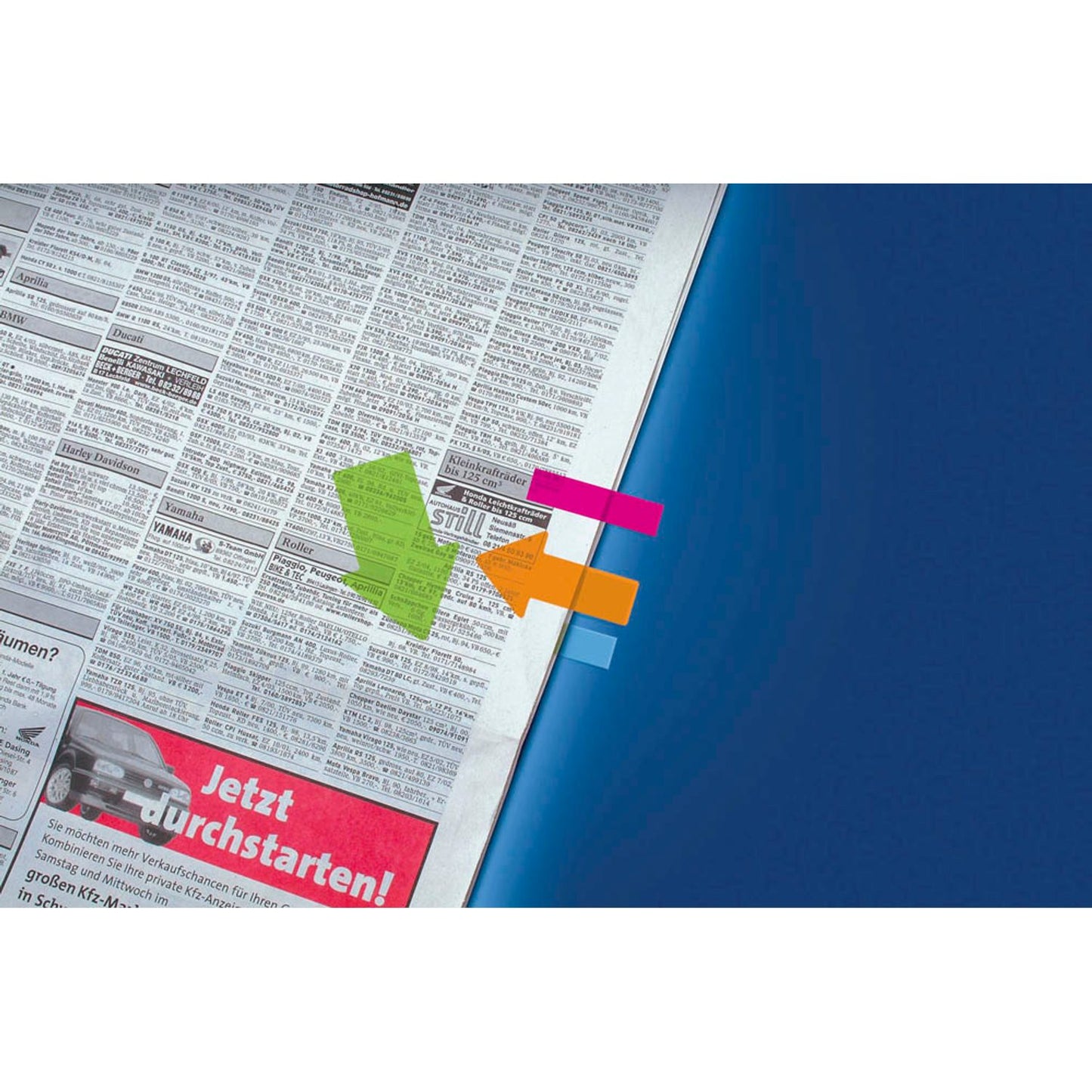 SIGEL TRANSPARENT Haftmarker farbsortiert 5x 25 Streifen | HN600 | 1 Pack = 5x 25 Streifen