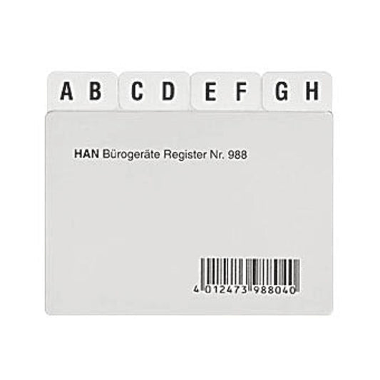 HAN Karteikartenregister A-Z transparent | 988