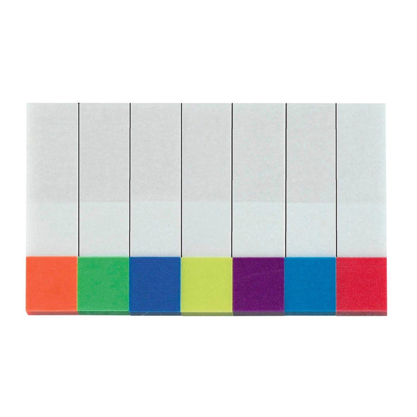 SIGEL transparent Haftmarker farbsortiert 7x 40 Streifen | HN677 | 1 Pack = 7x 40 Streifen
