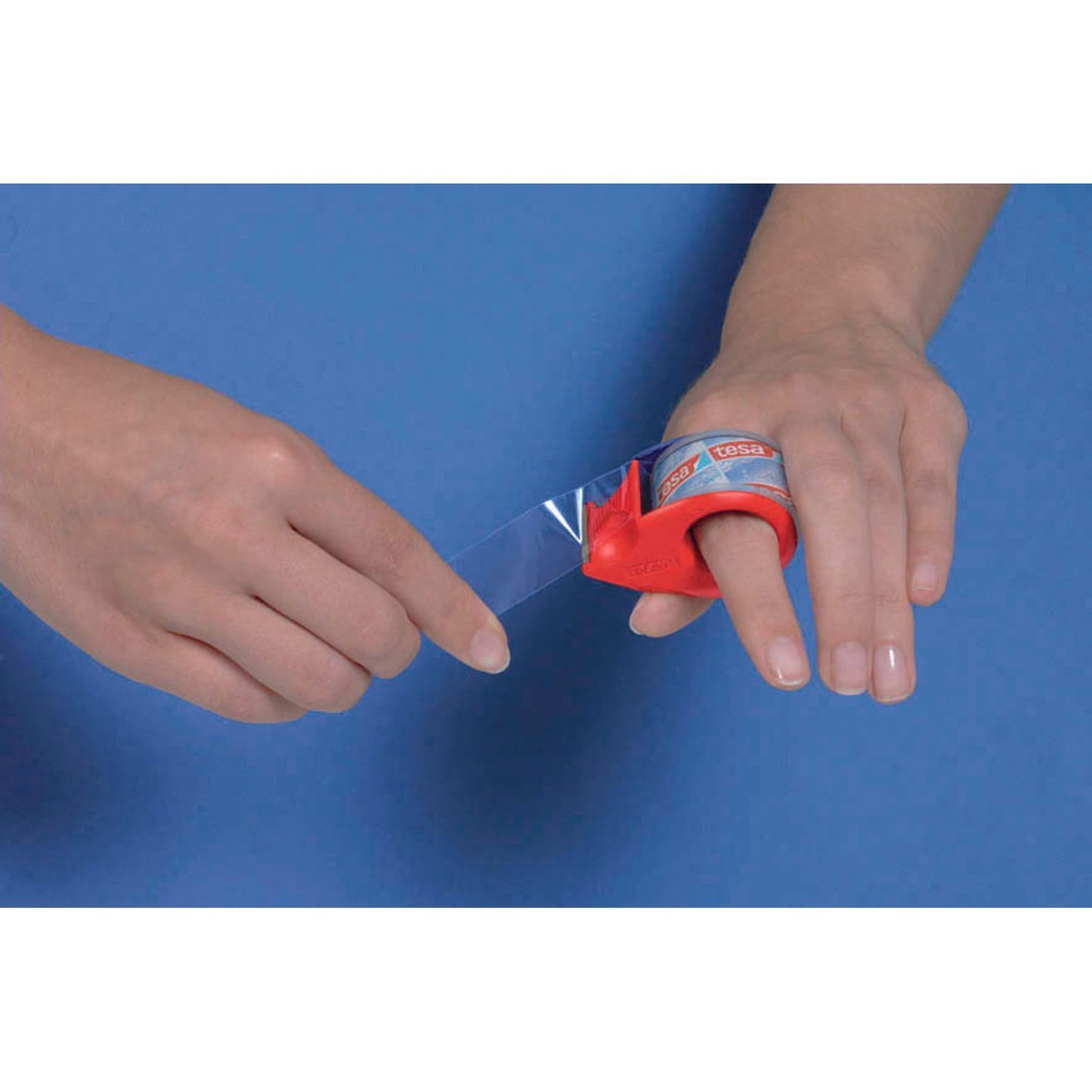 tesa Klebefilmabroller Mini-Abroller rot/blau | 57858-00000-03