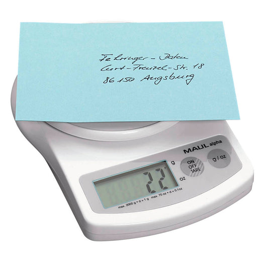MAUL Briefwaage alpha weiß für max. 2,0 kg | 1642002
