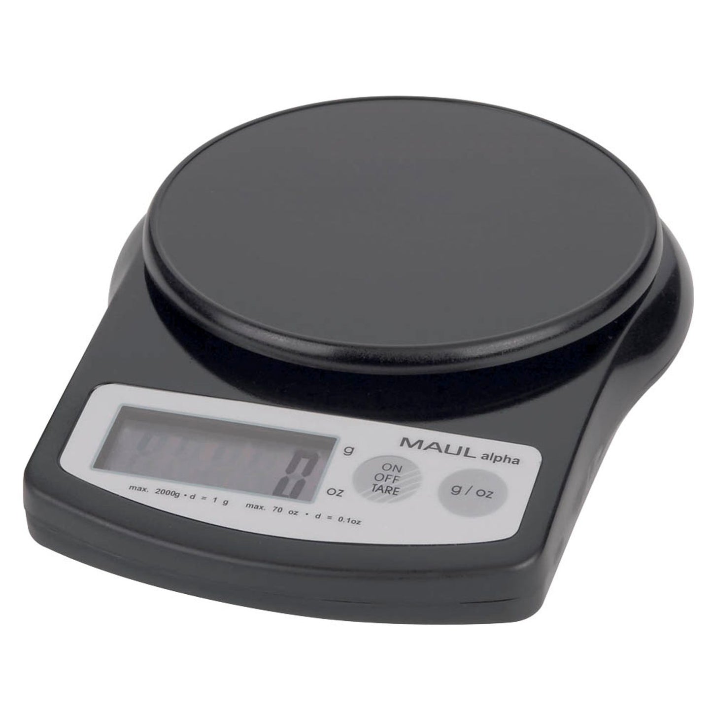 MAUL Briefwaage alpha schwarz für max. 2,0 kg | 1642090