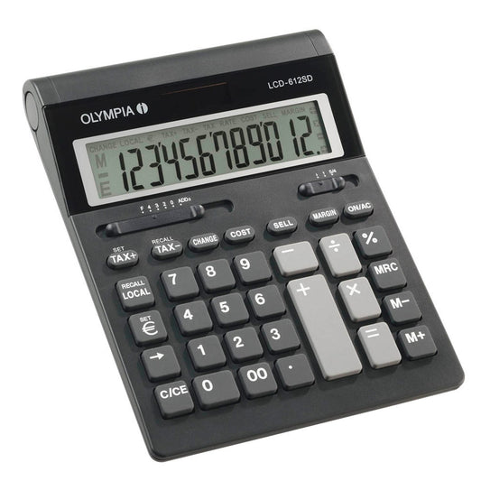 OLYMPIA LCD 612SD Tischrechner schwarz | 941911006