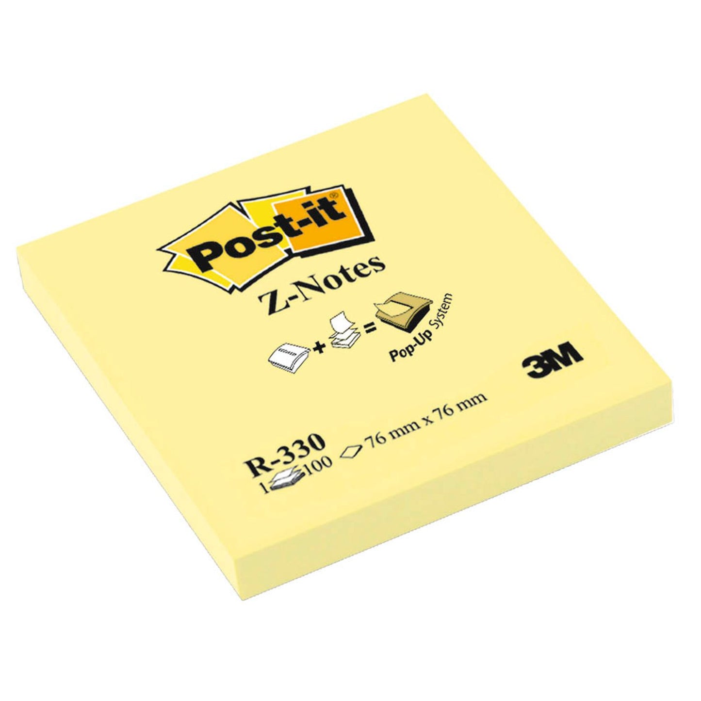 Post-it® Z-Notes Haftnotizen R330 gelb, 12 Blöcke | 7100290167 | 1 Pack = 12 Blöcke