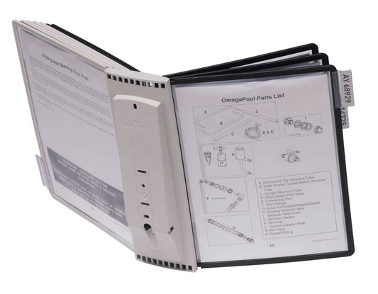 DURABLE Sichttafelsystem SHERPA Display System Wall 10 DIN A4 farbsortiert mit 10 St. Sichttafeln